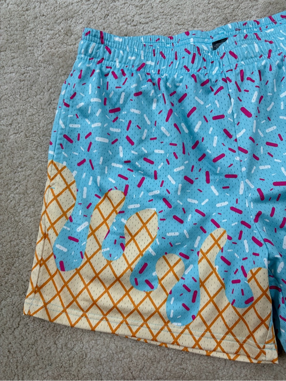 Baseball Lifestyle 101 Adult Size Medium Ice Cream Sprinkles Athletic Shorts - Picture 8 of 10